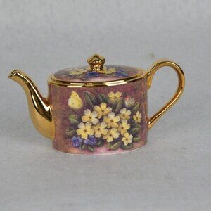 Ayshford 'Spring Flowers' Miniature Teapot Staffordshire England